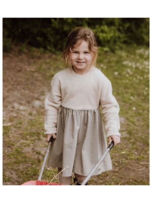 Jurk Bess beige met rok geruit - GYMP