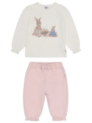 Longsleeve konijntjes + comfy broekje