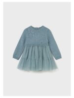 Jurk met gebreid bovenstuk en tule rok blauw - MAYORAL
