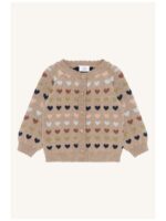 Cardigan met hartjes beige - HUST AND CLAIRE