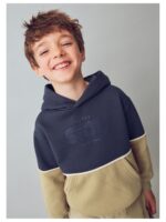 Trui met kap beige/donkerblauw - MAYORAL