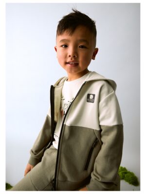 Vest met kap 'basket' beige - MAYORAL