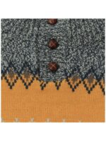 Trui met muts oker/donkerblauw - DR KID