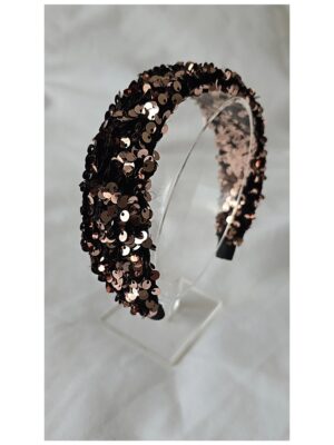 Diadeem met pailletten brons - BY MEV
