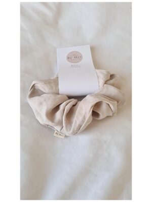 XXL scrunchie grijs/zilver - BY MEV