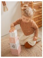 Houten stapelblokken roze - LABEL LABEL