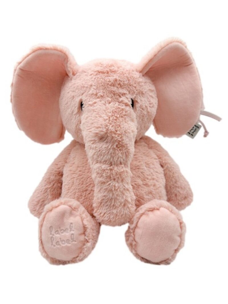 Knuffel Elly de olifant large roze - LABEL LABEL