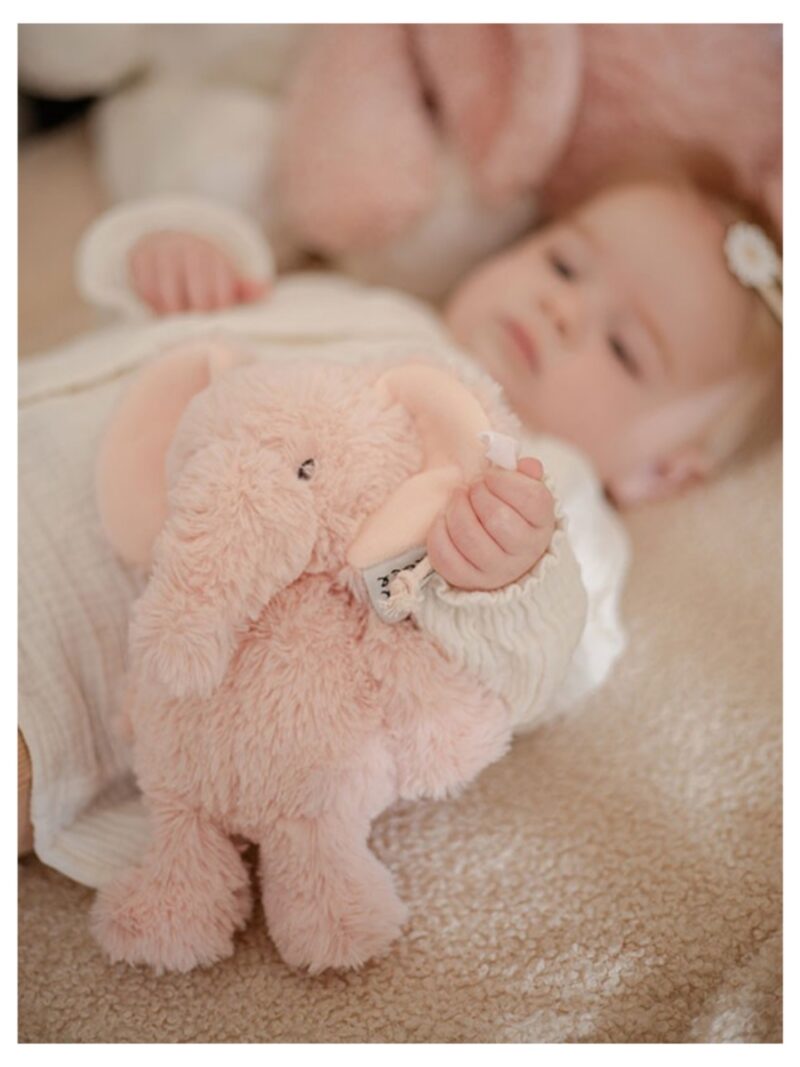 Knuffel Elly de olifant small roze - LABEL LABEL