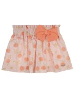 Rok Pepita met appelsientjes en strik oranje - GYMP