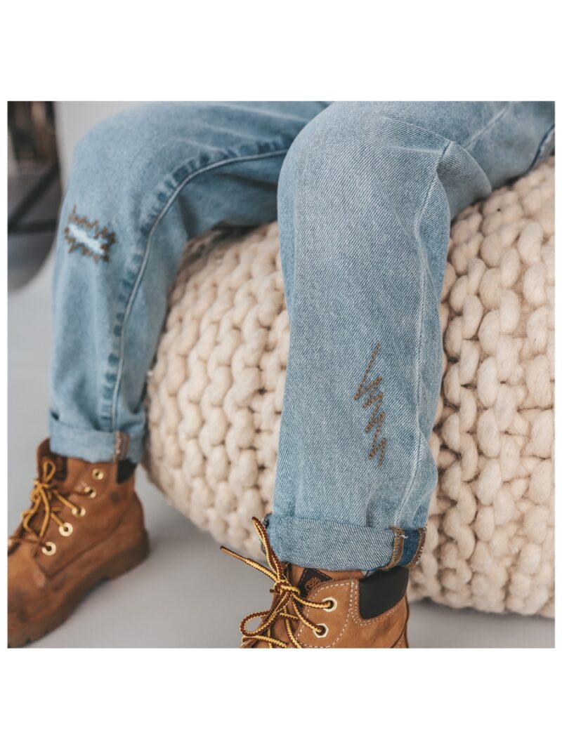 Denim | Tapered Embro Jeans - YOUR WISHES