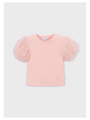 T-shirt met pofmouwen en tule - MAYORAL