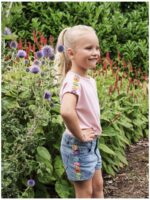 Jeansshort met bloemetjes - SOMEONE