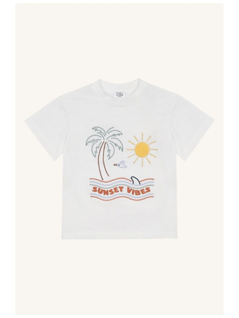 T-shirt Arthur Sunset off-white - HUST AND CLAIRE 