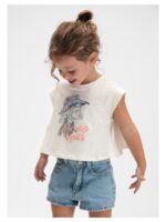 T-shirt met meisje met cowboyhoed - MAYORAL