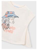 T-shirt met meisje met cowboyhoed - MAYORAL