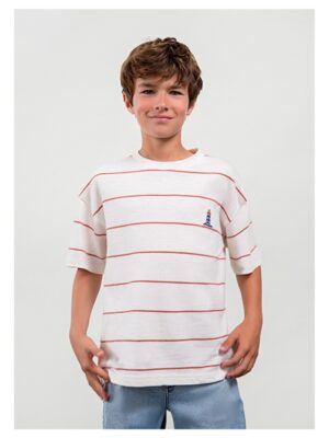 T-shirt rood gestreept - PRE TEEN BOSTON KIDS