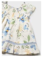 Jurk met bloemen zachtblauw - MAYORAL