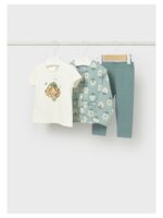 Set t-shirt + legging + vestje met bloemen - MAYORAL
