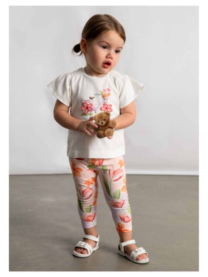Set van t-shirt + legging met bloemen - MAYORAL