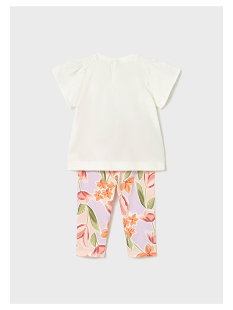 Set van t-shirt + legging met bloemen - MAYORAL