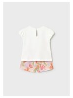 Set van t-shirt + shortje met bloemen - MAYORAL