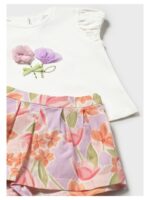 Set van t-shirt + shortje met bloemen - MAYORAL