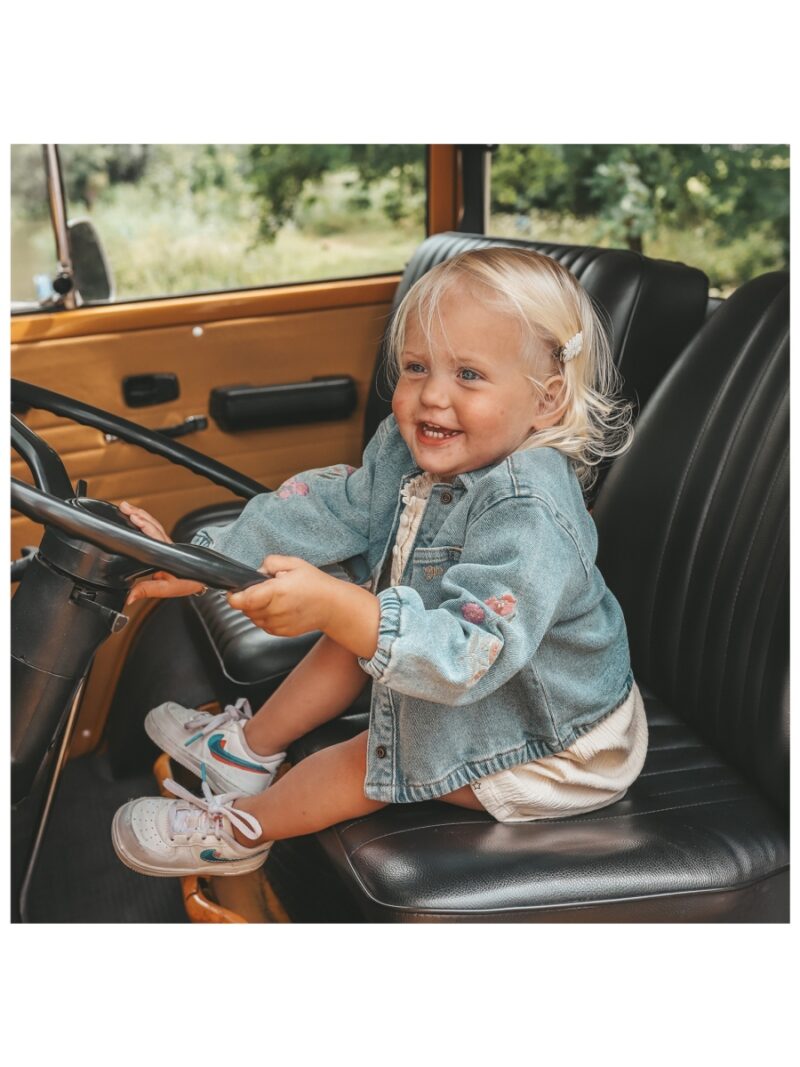 Stretch Denim | Jeansjas met bloemen - YOUR WISHES