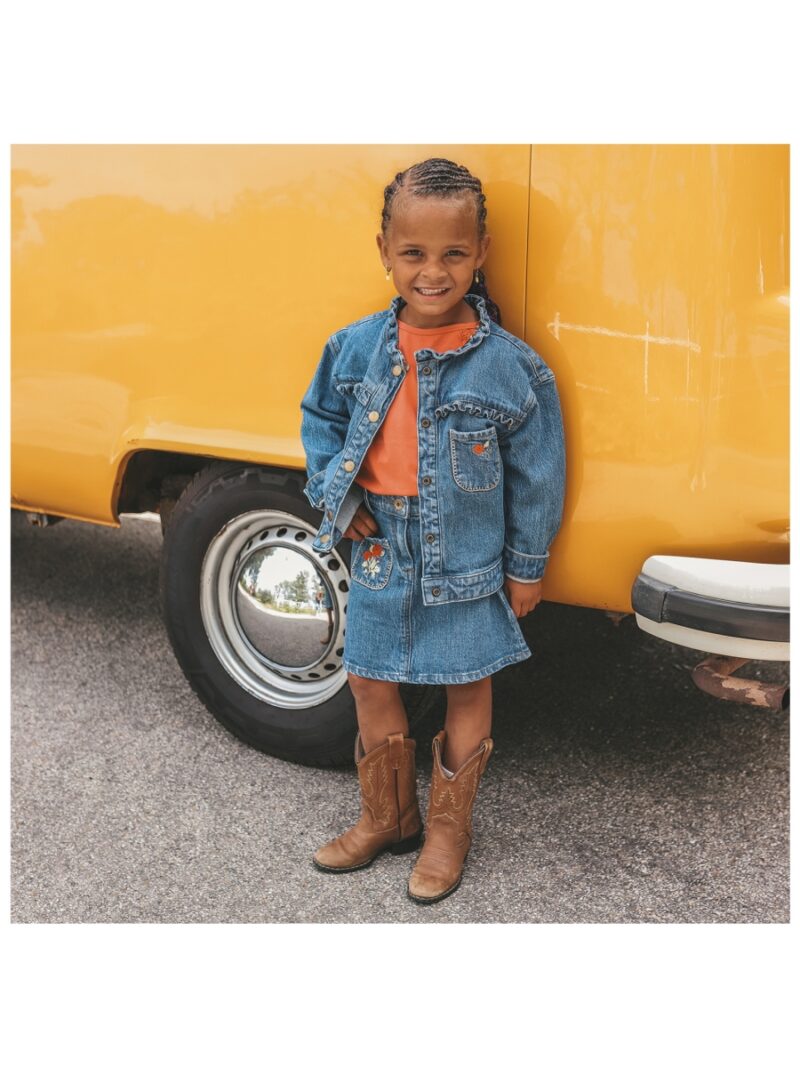 Stretch Denim | Jeansjas met roosjes - YOUR WISHES