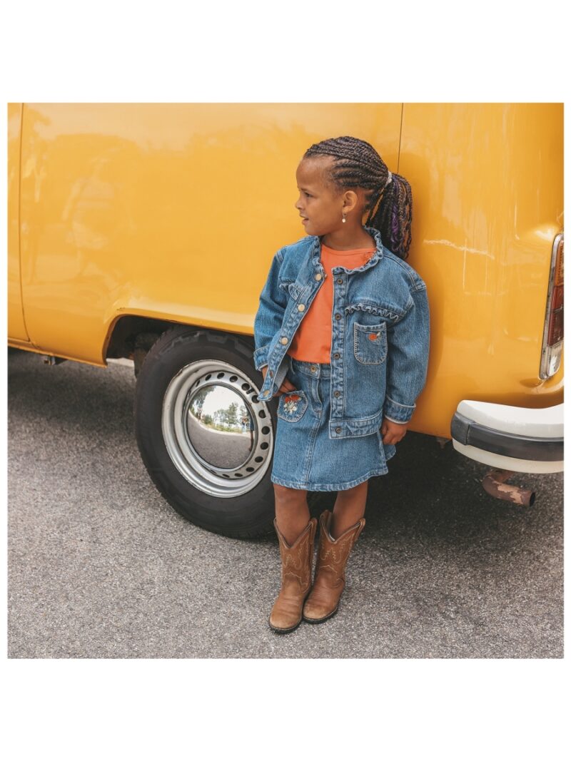 Stretch Denim | Jeansjas met roosjes - YOUR WISHES
