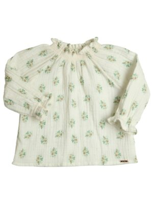Blouse Florens met bloemetjes groen - GYMP