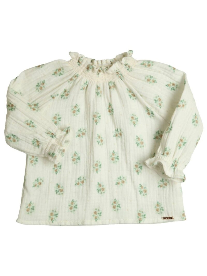 Blouse Florens met bloemetjes groen - GYMP