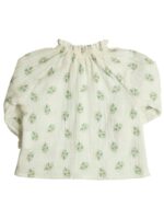 Blouse Florens met bloemetjes groen - GYMP