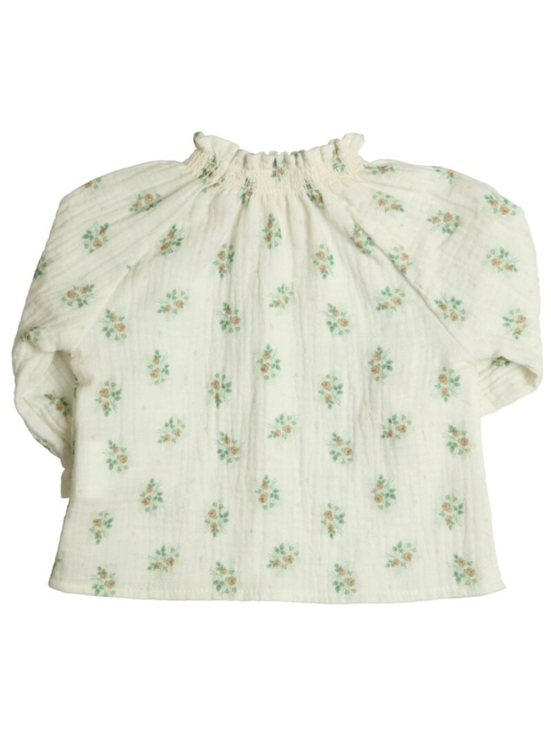 Blouse Florens met bloemetjes groen - GYMP