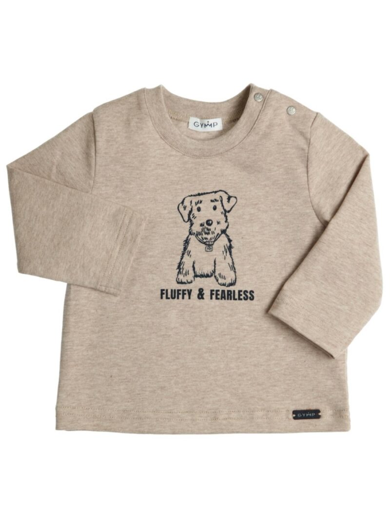 Longsleeve Aerochine 'fluffy and fearless' beige - GYMP