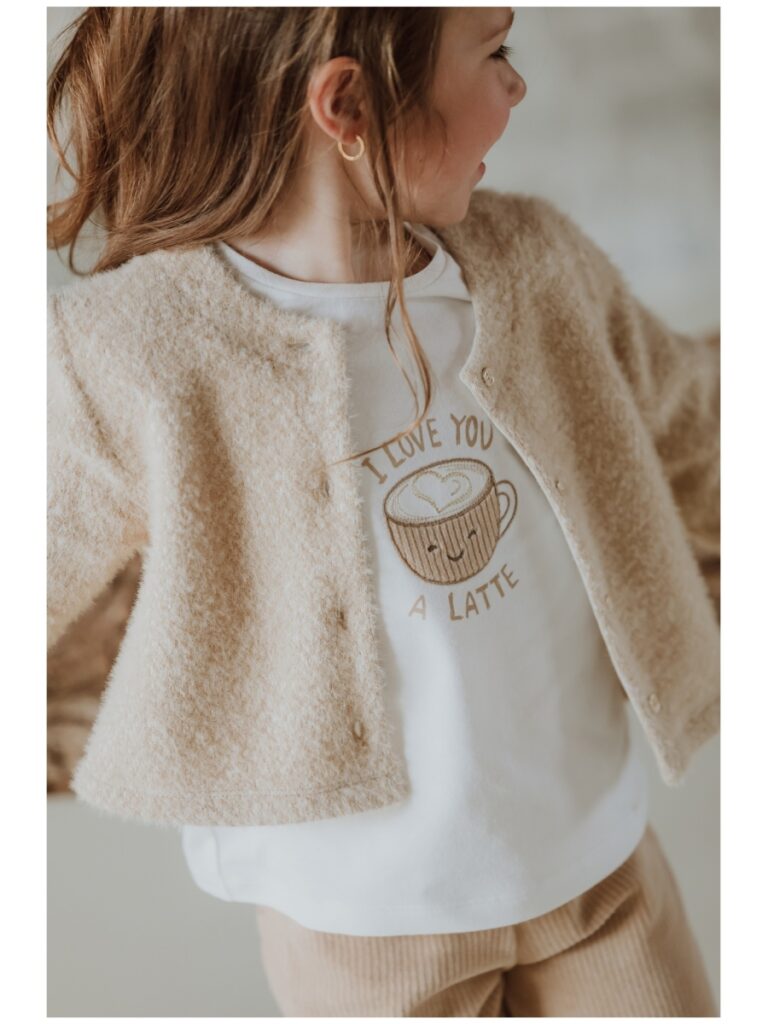 Longsleeve Aerodoux 'I love you a latte' off-white - GYMP 
