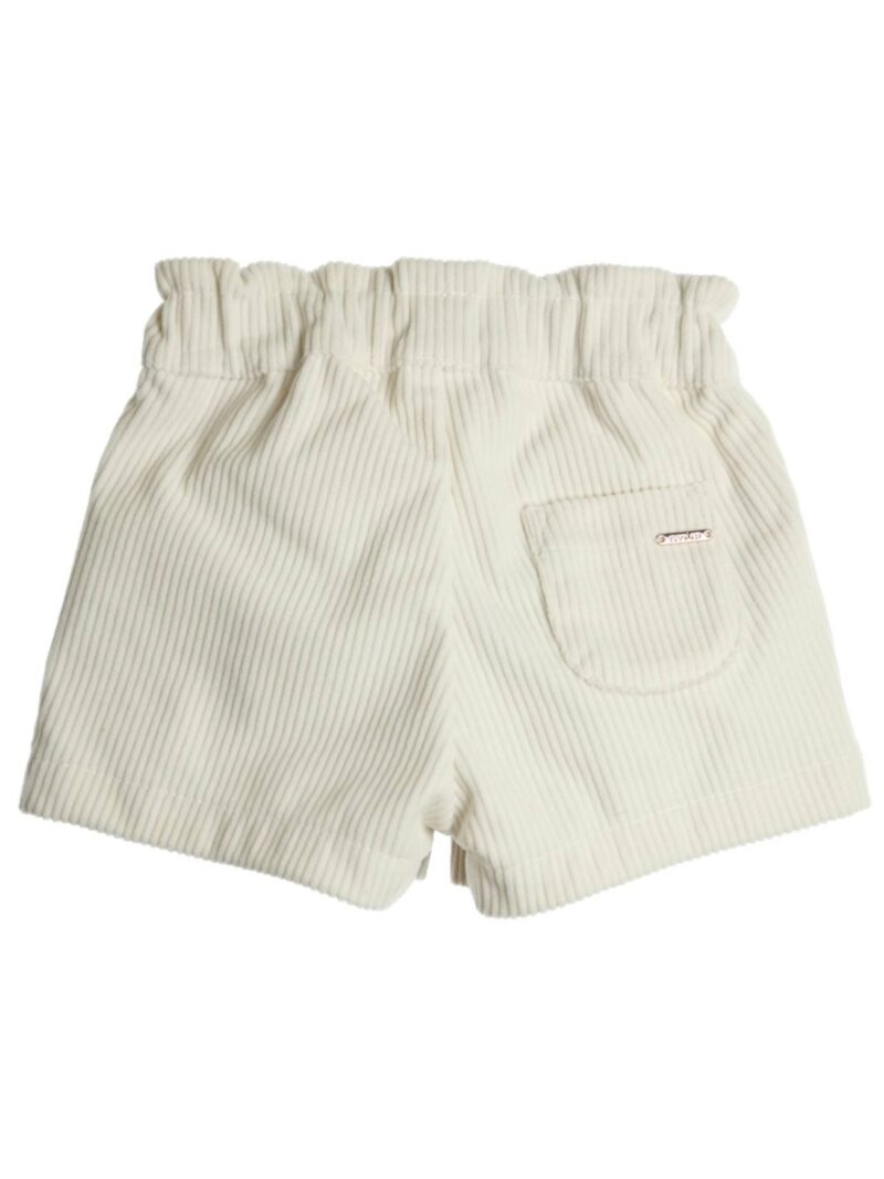 Short Dafne ribbed met strikje off-white - GYMP