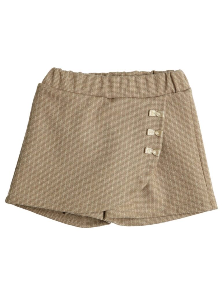 Skort Laurien met strikjes beige/goud - GYMP 