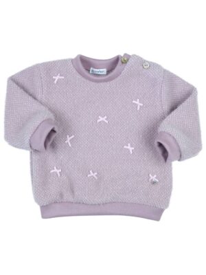 Sweater Ebba met strikjes lila - GYMP