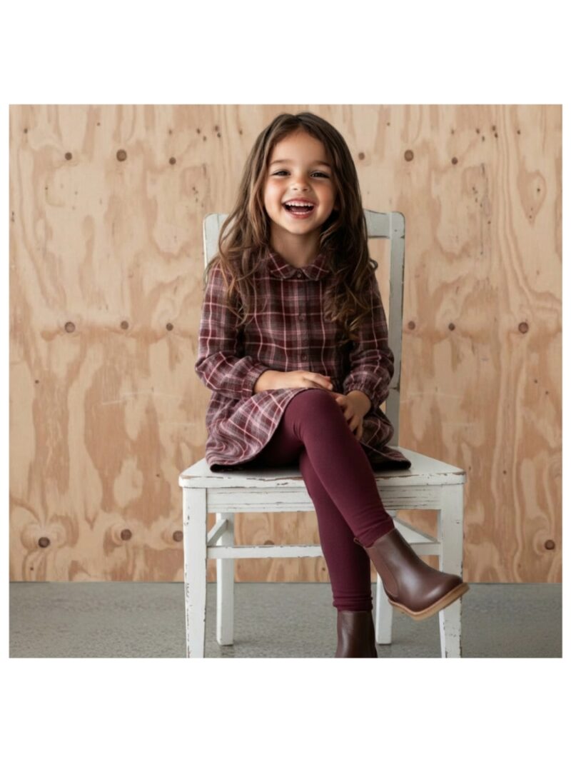 Jurk geruit bordeaux - SOMEONE