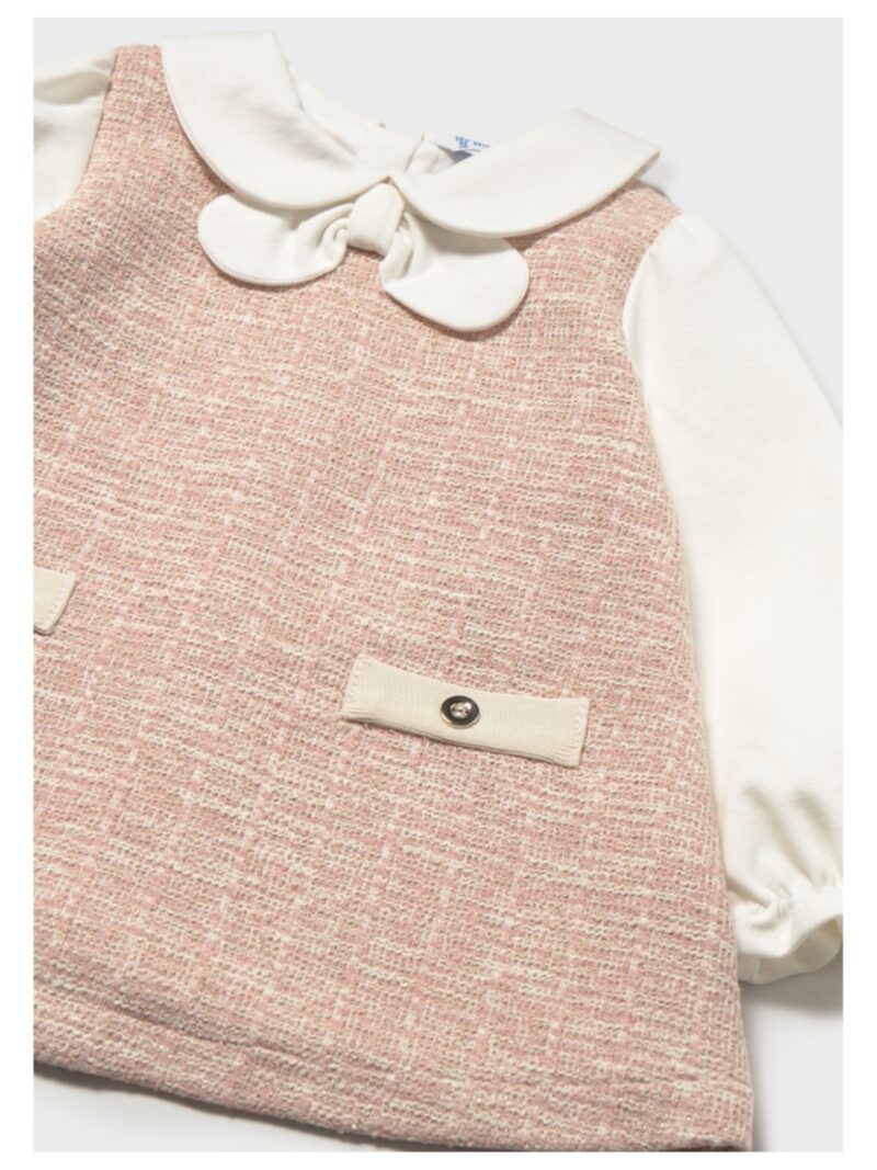 Jurk tweed (2 in 1) zachtroze - MAYORAL