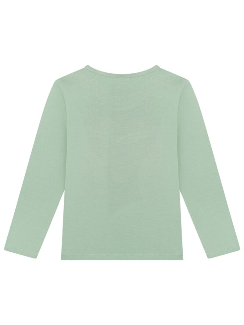 Longsleeve bloem met pailletten muntgroen - SOMEONE