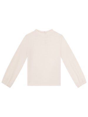 Longsleeve met fijn geborduurd bloemetje ecru - SOMEONE