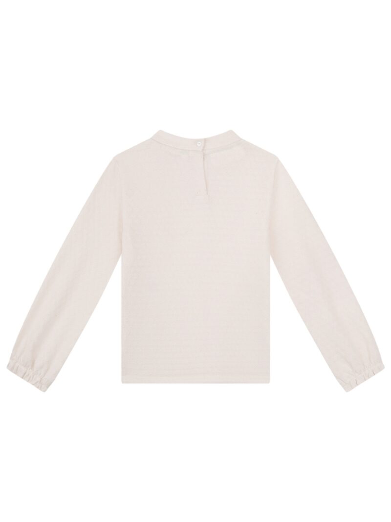 Longsleeve met fijn geborduurd bloemetje ecru - SOMEONE