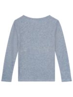 Longsleeve met fijne glitter en strikje blauw - SOMEONE