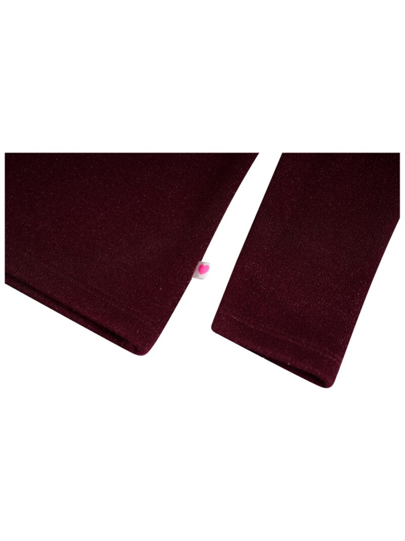 Longsleeve met kraagje en fijne glitter bordeaux - SOMEONE