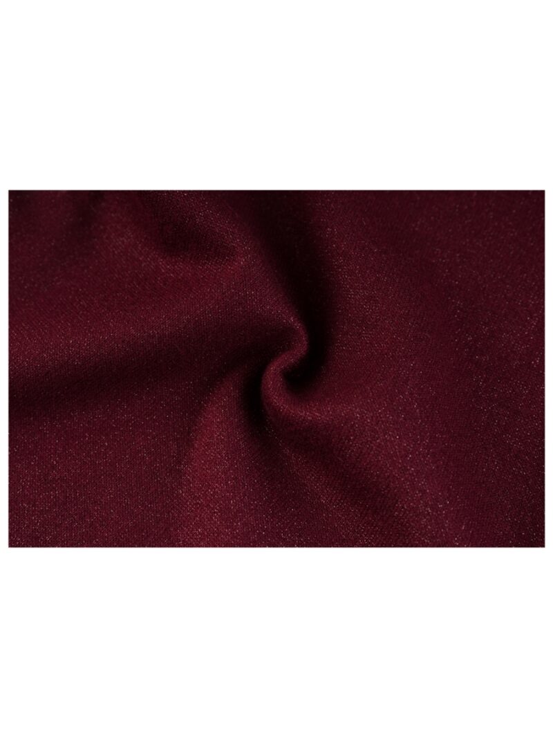 Longsleeve met kraagje en fijne glitter bordeaux - SOMEONE