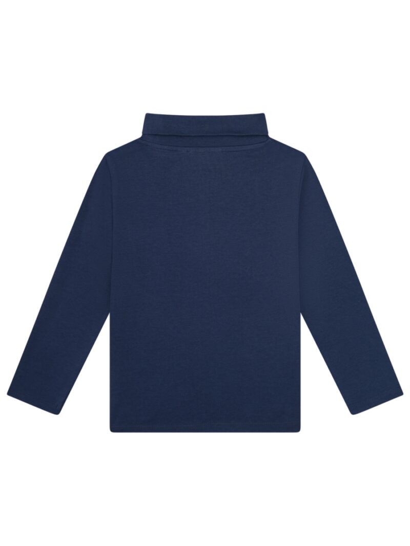 Longsleeve met kraagje en hartje donkerblauw - SOMEONE