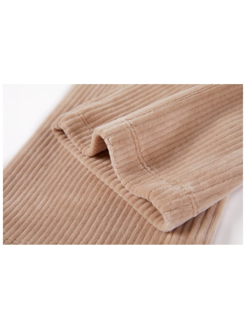 Soepele broek met rib beige - SOMEONE