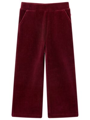 Soepele broek met rib bordeaux - SOMEONE