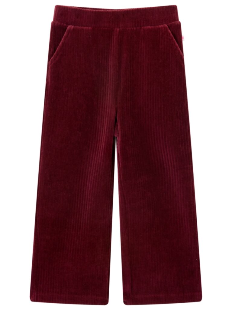 Soepele broek met rib bordeaux - SOMEONE 